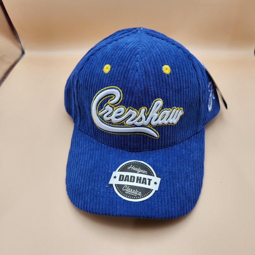Crenshaw Hat Cap Snap Back One Size Blue Corduroy Dad Mens Headgear Classics